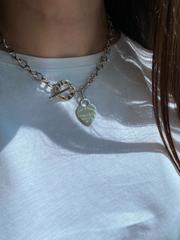 Колье Heart из серебра c подвеской сердце на замке тогл,коллекция RETURN to LOVE