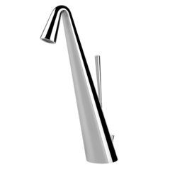 Gessi Cono 45004#031 Смеситель для раковины высокий с донным клапаном на 1 1/4”, соединительные шланги на 3/8, цвет хром фото