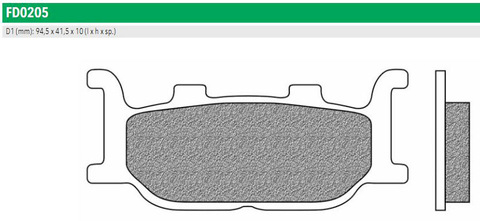 FD0205TS Тормозные колодки дисковые мото ROAD TOURING SINTERED (FDB2003ST)   NEWFREN