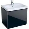 Geberit Acanto 500.610.16.1 Тумба под раковину, 64x53.5x47.5см, черный / лакированный матовый, черный / глянцевое стекло