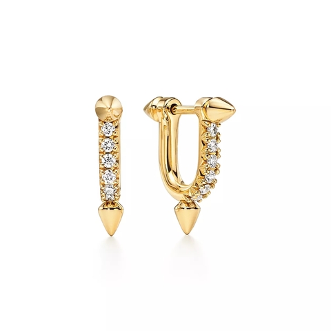 Серьги из жёлтого золота 18k с бриллиантами ,Tiffany 💎 Titan Pharrell Williams- В наличии