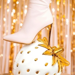 Шар К Фигура, Клубника, Glam/Глам, Белый, 31