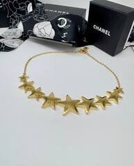 Колье цепочка с подвесками звездами CHANEL STAR