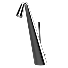 Gessi Cono 45004#149 Смеситель для раковины высокий с донным клапаном на 1 1/4”, соединительные шланги на 3/8, цвет finox фото