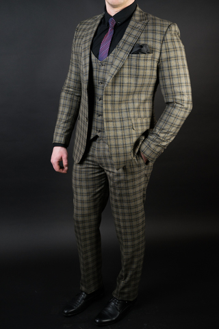 Костюм мужской - тройка Slim Fit SACO 02/056