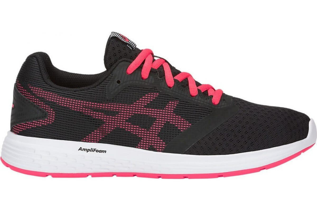 Asics Patriot 10 GS кроссовки для бега детские черные-розовые