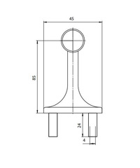 Ограничитель двери Апекс магнитный DS-2761-M-AB бронза