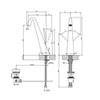 Gessi Cono 45004#299 Смеситель для раковины высокий с донным клапаном на 1 1/4”, соединительные шланги на 3/8, цвет Black XL
