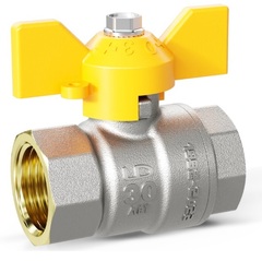 Кран шаровой для газа LD Pride Ду 20 (3/4") вн-вн, бабочка