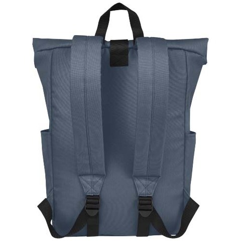 Рюкзак Byron 15,6" объемом 18 л со скручиваемым верхом, изготовленный из переработанного ПЭТ по стандарту GRS