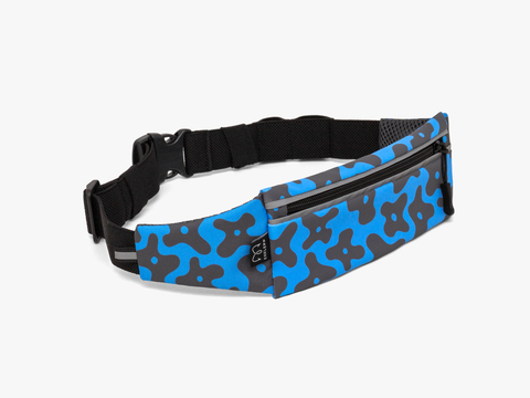 Поясная сумка для бега Enklepp Run Belt 365 black flowers-blue