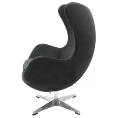 Кресло EGG CHAIR графит, искусственная замша
