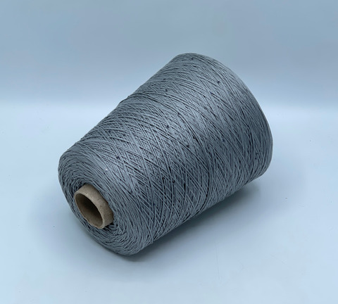 Бобинная пряжа, Cotone Paillettes, 450м, 97% Хлопок, 3% Полиэстер(пайетка), Серый. 40730