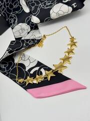 Колье цепочка с подвесками звездами CHANEL STAR
