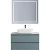 BelBagno KRAFT-800-2C-SO-AO База под раковину подвесная с фрезерованными ручками по всей длине фасада с двумя выкатн. ящ., Голубой Мат., 800x455x500