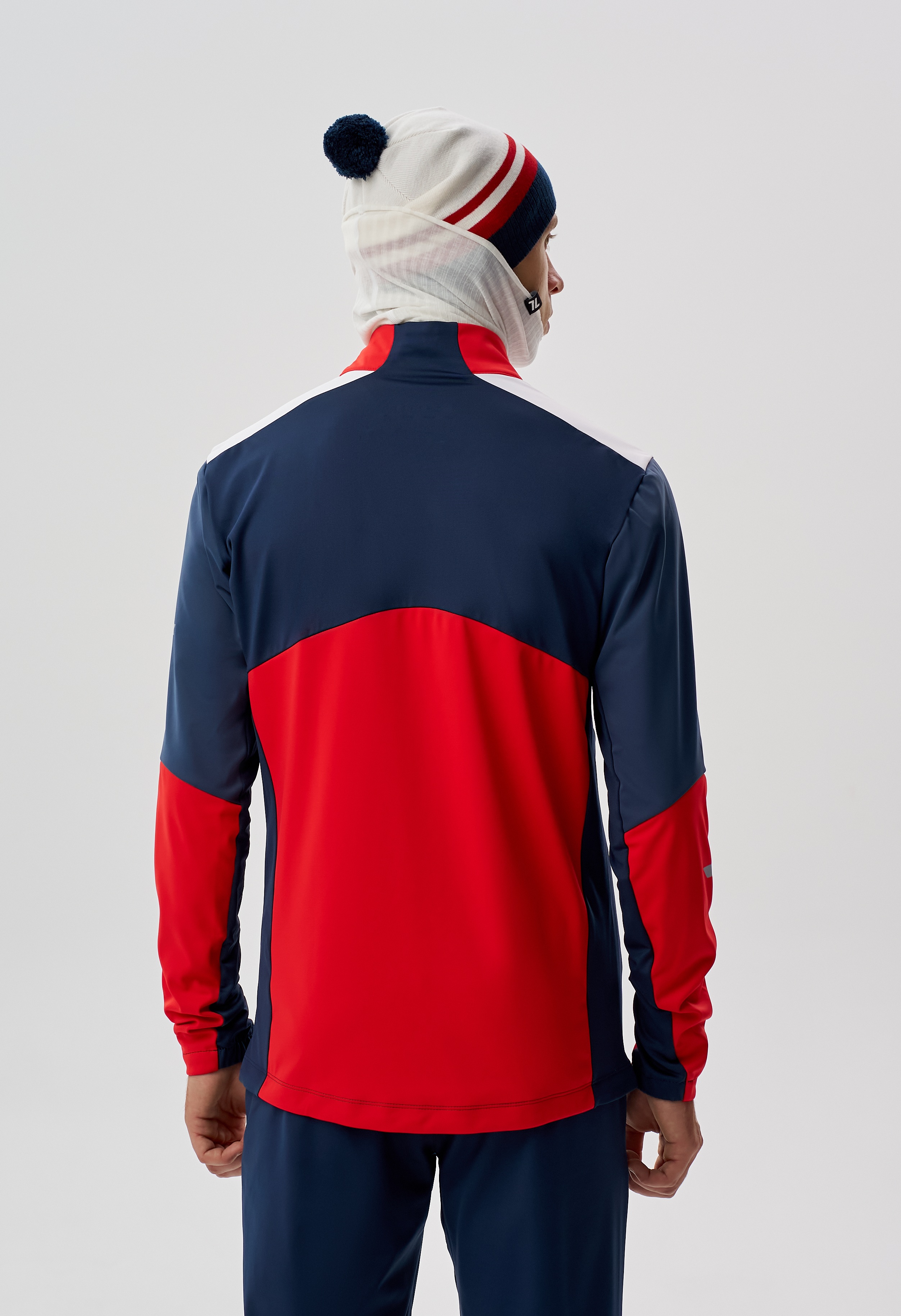 Мужская тренировочная лыжная куртка Nordski Pro 2.0 white-blue-red - 5