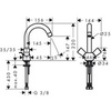 Hansgrohe Logis 71222000 Смеситель для раковины с высоким изливом и донным клапаном