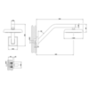 Gessi Mimi 31249#149 Верхний душ для настенного крепления, цвет: Finox