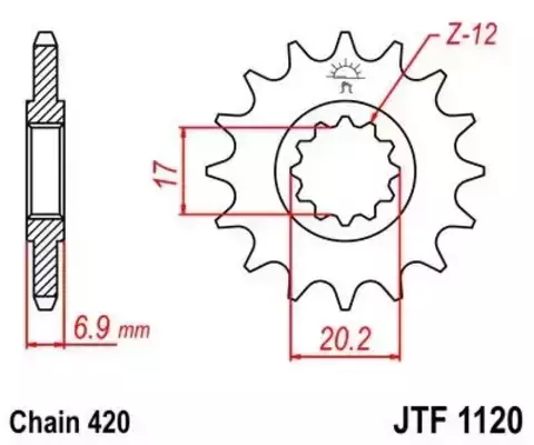 Звезда ведущая JTF1120 12