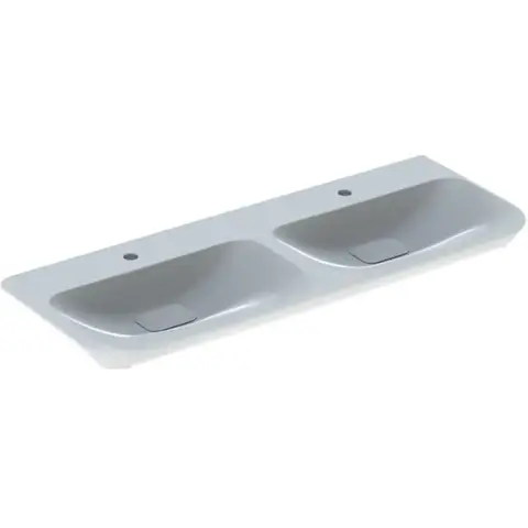Geberit myDay 135430600 Раковина двойная 130x48см, белый / Специальное керамическое покрытие KeraTect