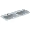Geberit myDay 135430600 Раковина двойная 130x48см, белый / Специальное керамическое покрытие KeraTect