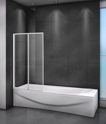 Cezares Relax RELAX-V-2-80/140-P-BI-R Шторка на ванну, цвет: серый