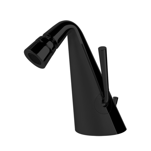 Gessi Cono 45007#299 Смеситель для биде с донным клапаном на 1 1/4”, соединительные шланги на 3/8, цвет Black XL