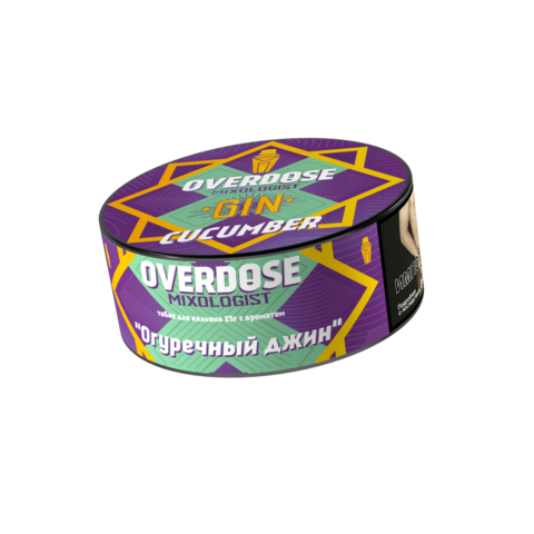 М. Табак для кальяна Overdose Огуречный джин, 25 гр.