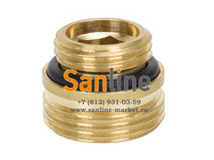 Ниппель для H-обр узла 1/2"x3/4" Евроконус Латунь Sanline Арт.39201