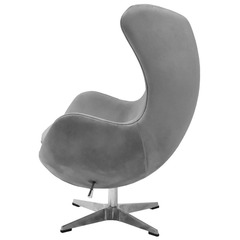 Кресло EGG CHAIR серый, искусственная замша