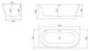 BelBagno BB410-1700-780-R Акриловая ванна в комплекте со сливом-переливом, 170x78, цвет: белый