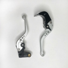 Короткие рычаги тормоза-сцепления для Suzuki GSX-R 600/750/1000 2006-2018 г.в. серебристые