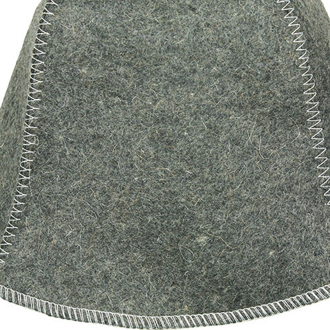 Шапка для бани серая Классика - 3