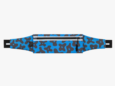 Поясная сумка для бега Enklepp Run Belt 365 black flowers-blue