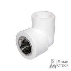 Угольник PP-R комбинированный 32 × 3/4 90° ВР белый