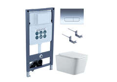 Aquatek SET Aquatek ЛИБРА N PNS-07 4в1 (рама INSP-0000001 +крепёжKKI-0000002 +клавиша PNS-0000007 +унитаз AQ0530N-00 ЛИБРА с тонким сиденьем soft-close) фото