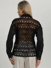 Рубашка из хлопка Мериме (черная) Б16238-10М LT Collection