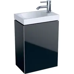 Geberit Acanto 500.607.16.1 Тумба под раковину, 39.5x53.5x24.5см, черный / лакированный матовый, черный / глянцевое стекло фото
