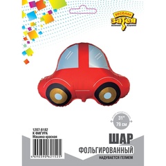 Шар К Фигура, Машина красная, 37''/94 см, 1 шт.