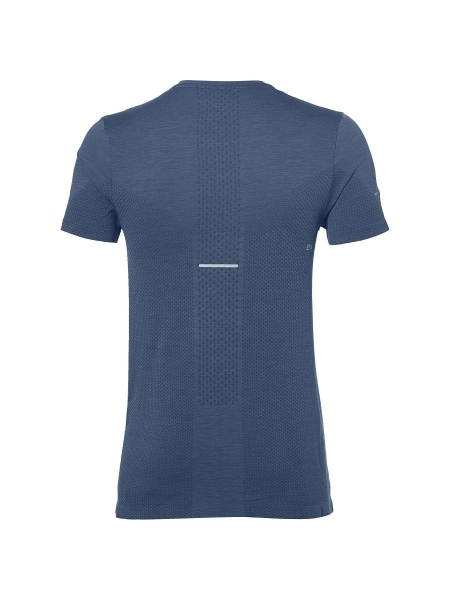 Asics Seamless Ss футболка для бега мужская синяя - 2