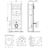 Damixa DX22.IS10101.1700 Инсталляция с клав белый с подвесным унитазом Apollo безободк с сид м/лифт