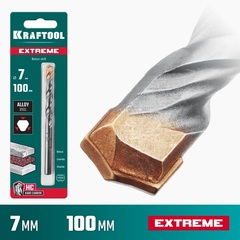 KRAFTOOL Extreme, 7 х 100 мм, трехгранный хвостовик, сверло по бетону (29166-100-07)