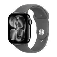 Умные часы Apple Watch Series 11 GPS, 46mm, Jet Black Aluminium Case with Stone Gray Sport Band, S/M