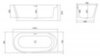 BelBagno BB410-1700-780-R Акриловая ванна в комплекте со сливом-переливом, 170x78, цвет: белый