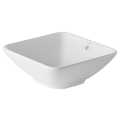 Duravit Bacino 333420000 Раковина с перел., без площадки под смес., вкл. заглушку для перелива, хром, включая крепление, 420x420мм, цвет: белый фото