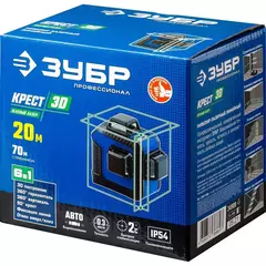 ЗУБР КРЕСТ 3D, лазерный нивелир, Профессионал (34909)