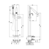 Gessi Cono 45028#299 Смеситель для ванны напольный, с ручным душем и шлангом 1500 мм., внешняя часть, цвет Black XL
