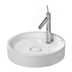 Duravit Starck 1 386470000 Раковина для мебели без перелива, без площадки под смес., с 1 отв. под смес., вкл. крепление, а также выпуск с керамической крышкой фото