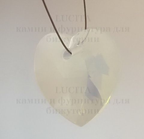 6202/6228 Подвеска Сваровски Сердечко White Opal (18х17,5 мм) ()