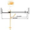 Cezares Slider SLIDER-B-1-80/90-BR-CR Душевая дверь, цвет: хром